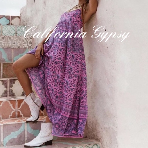 Journey Print Gypsy Spaghetti Maxi - Picture 4 of 13